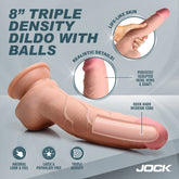 Hard-Core 8" Triple Density Dildo with Balls